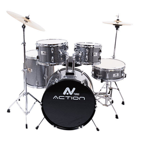 Bateria Turbo Action 22 - Prata Sparkle