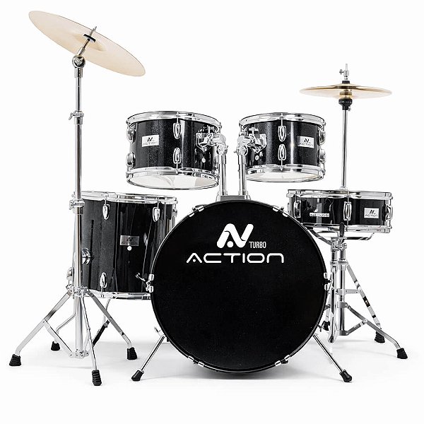 Bateria Turbo Action 20"- Black Sparkle