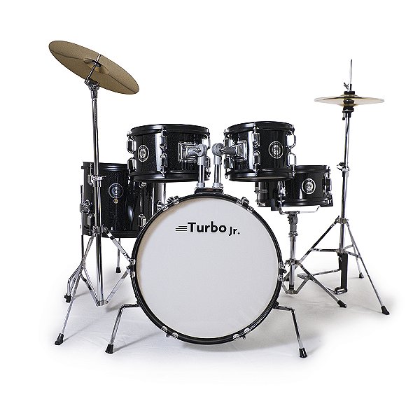 Bateria Turbo Jr. - Preta Sparkle