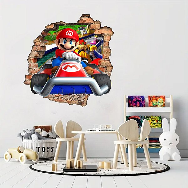 Adesivo Decorativo Infantil Buraco 3D Super Mario