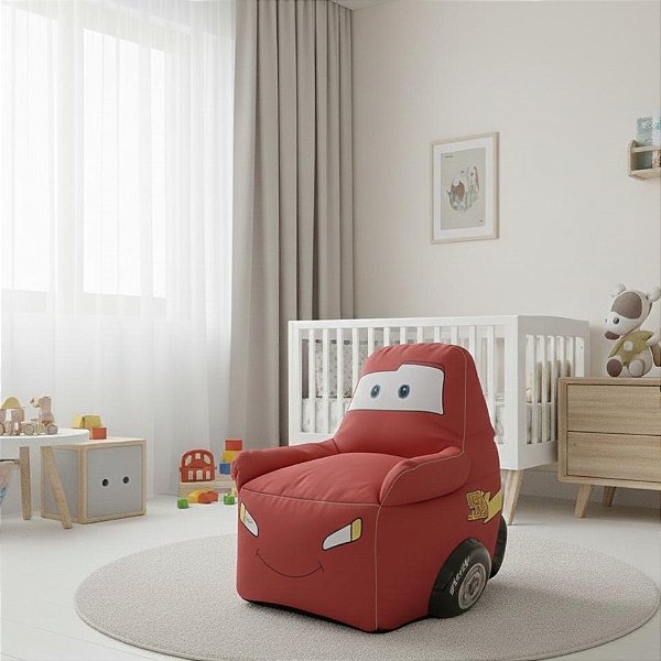 Puff Infantil Design Carro Racing – Algodão Premium