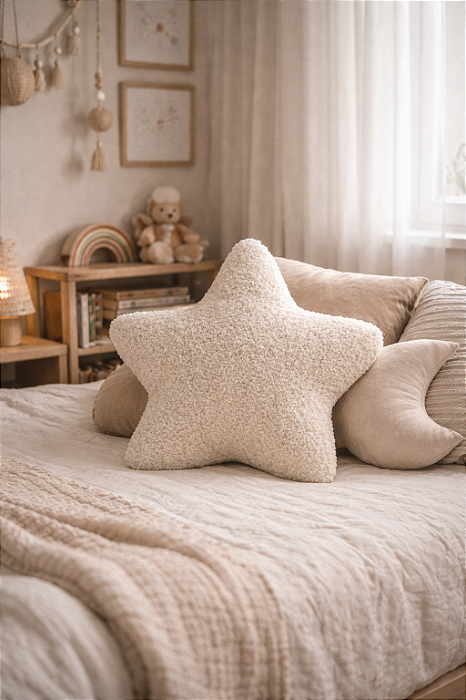 Almofada Estrela Sora – Bouclé Premium