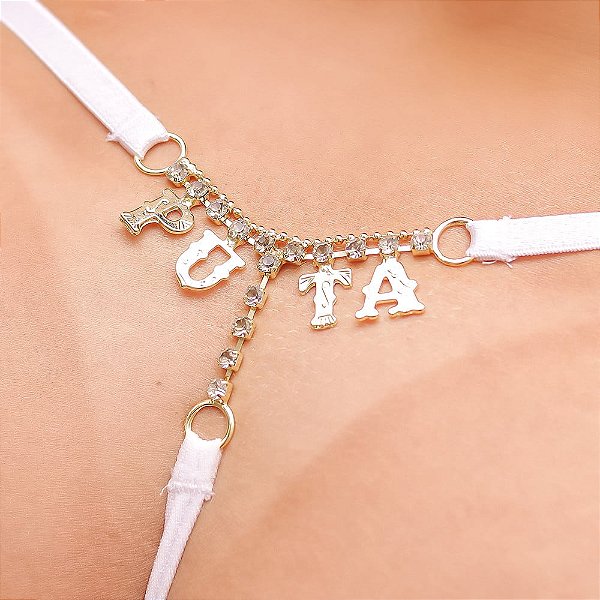 CALCINHA FIO DENTAL COM FRASE PUTA