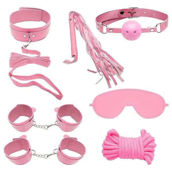 KIT ERÓTICO 7 ITENS SADO- ROSA