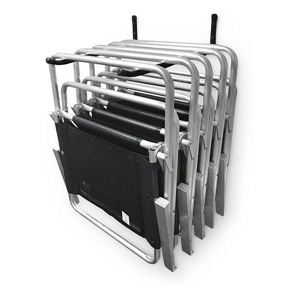 SUPORTE CADEIRA DE PRAIA FIXO ALUMINIO PRETO - BITENFER