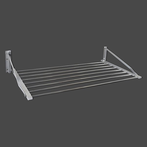 Varal De Parede Retratil Articulado 6 Varetas Aluminio - Home Plus