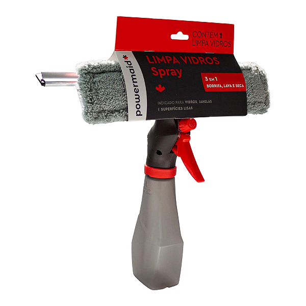 Limpa Vidros Spray Tam Unico Vermelho/Cinza - POWERMAID