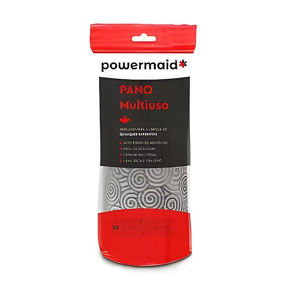 Pano Não Tecido Multiuso Rolo 52 Peças Cinza - POWERMAID