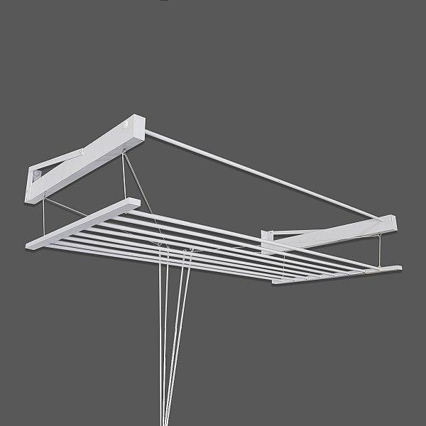 Varal De Parede Sobe E Desce Manual Classico 90 Cm Aluminio