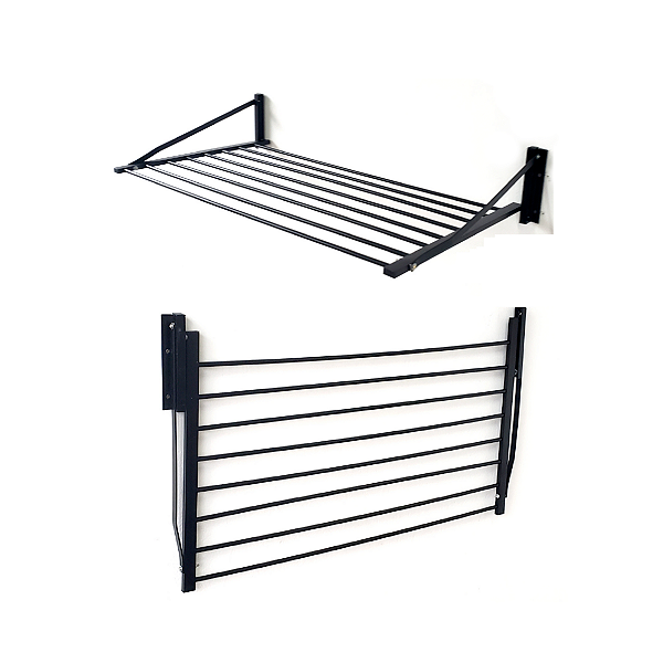 Varal De Parede Retratil Articulado 9 Varetas Aluminio - Home Plus