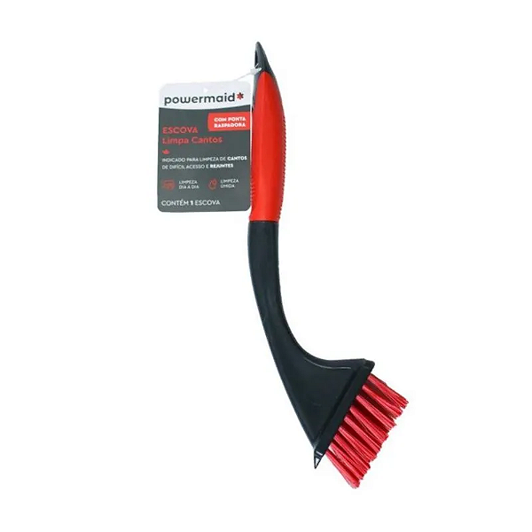 Escova Limpa Cantos Vermelha e Cinza – Powermaid