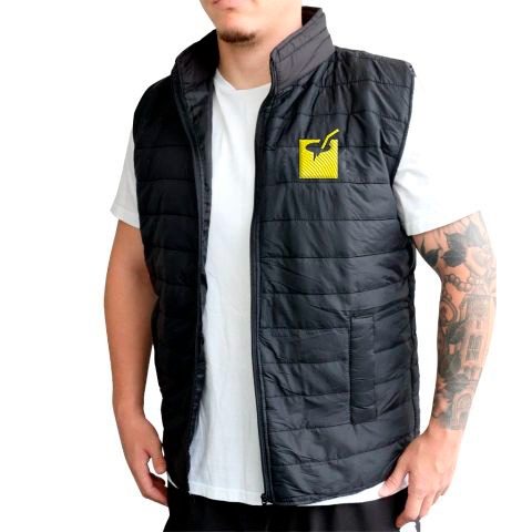 Colete Puffer Coco Quadrado - Preto