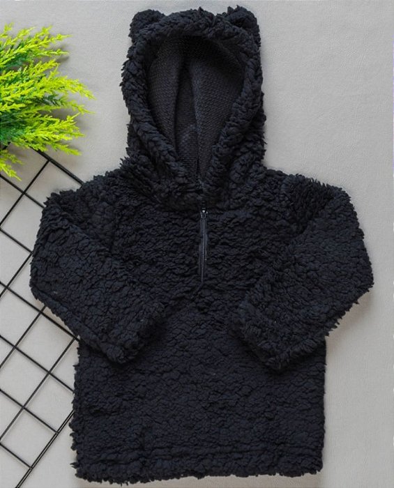 Moletom Polar Preto para Bebê