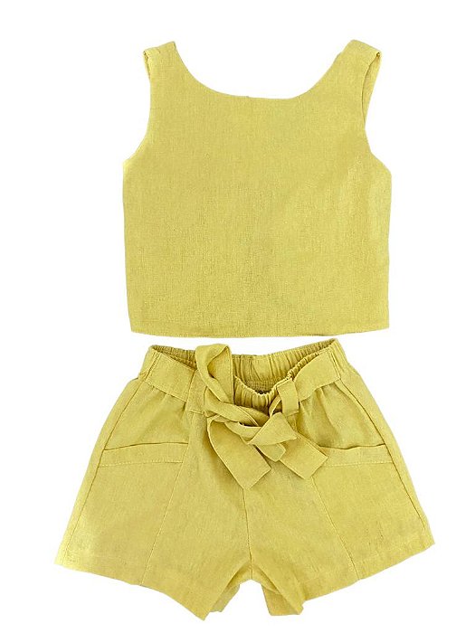 conjunto lara linho amarelo