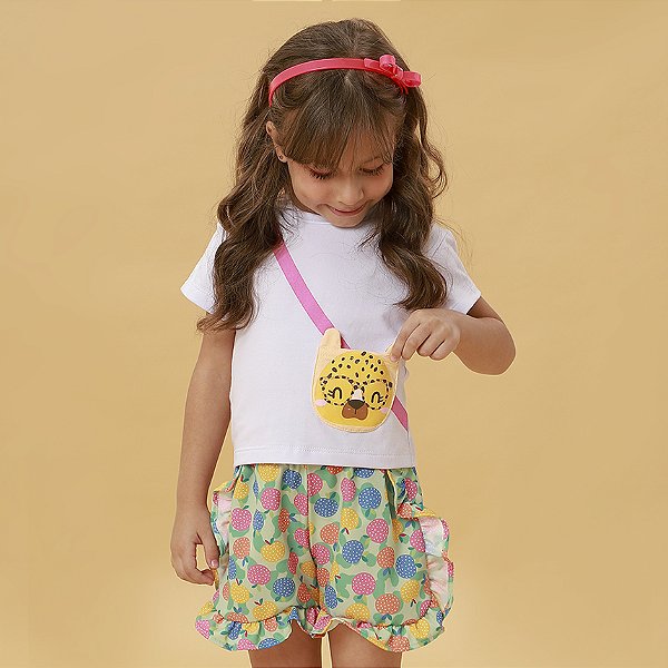 Conjunto Infantil Kookabu Estampa Bolsa Oncinha