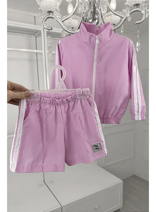 Conjunto Infantil Esportivo Rosa