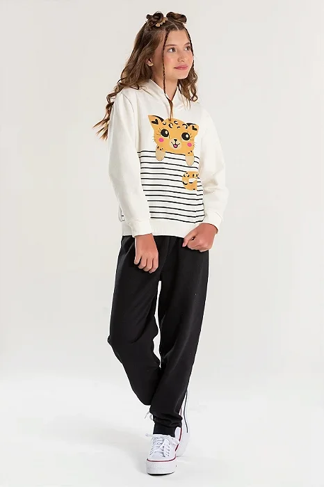 Conjunto Feminino Infantil Bebê Oncinha