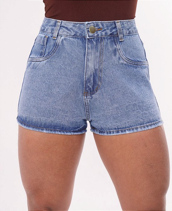 Short Jeans Lavagem Clara De Barra