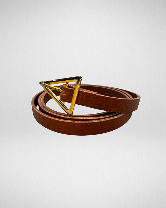 Cinto Minimalista Com Fivela Triangular – 1,0 cm (Veste do 34 ao 44)