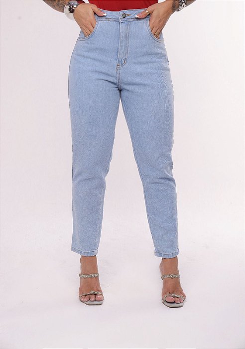 Calça Jeans Feminina Cintura Alta MOM Clara  Básica| Sem Elastano