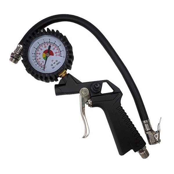 Calibrador Manual de Pneus com Inflador – PNWCM10