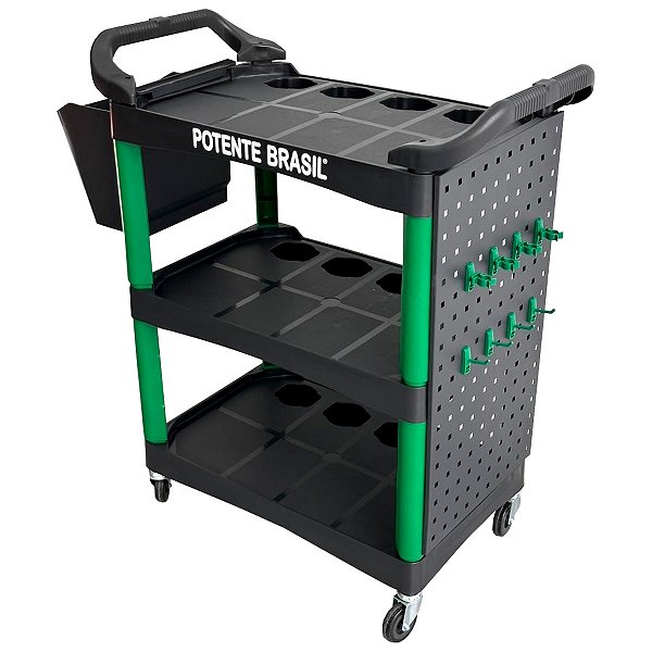 CARRINHO DETAILERS ABERTO 360 3 PRATELEIRAS POTENTE BRASIL