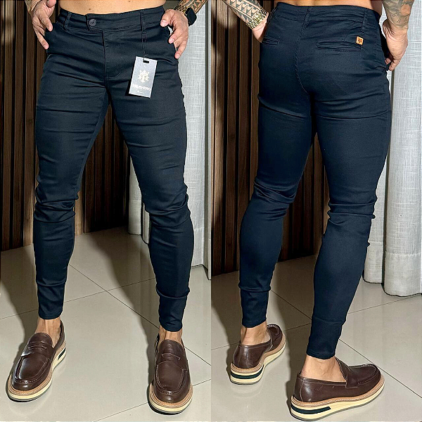 Calça Alfaiataria Cós Italiano Preta
