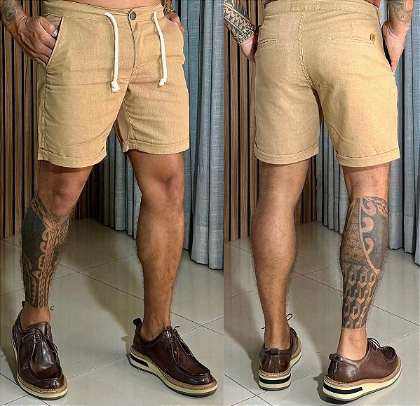 Bermuda Linho Amêndoa