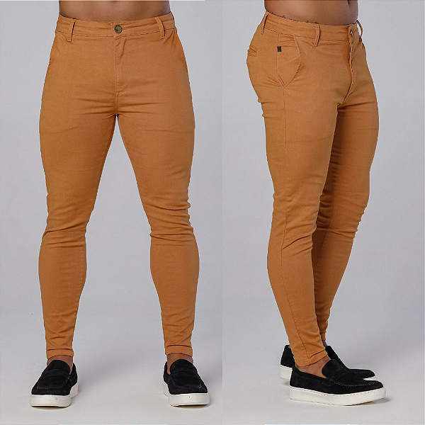 Calça Alfaiataria Caramelo Skinny