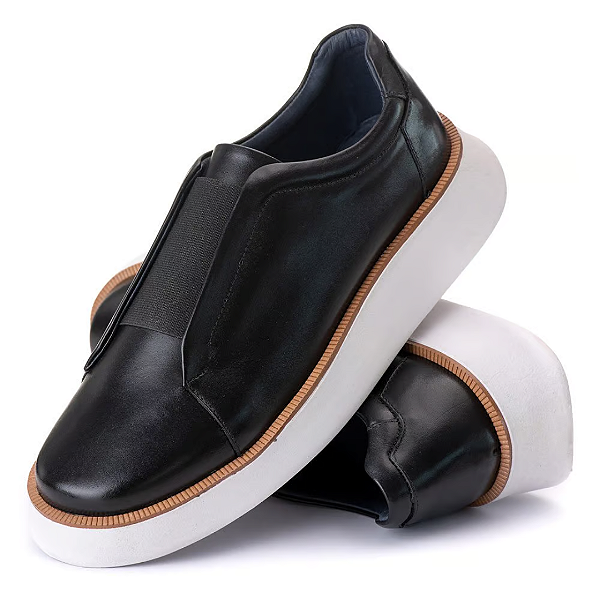 Tênis Casual Alaska Preto Elástico