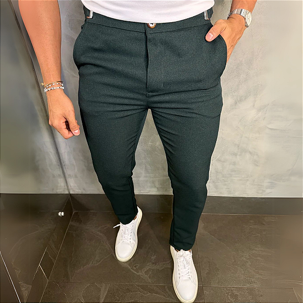 Calça Alfaiataria Bariloche com regulagem lateral – Verde