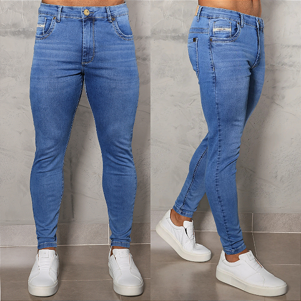 Calça Jeans Clara Com Stone Laser, Used E Acessórios Ouro Velho