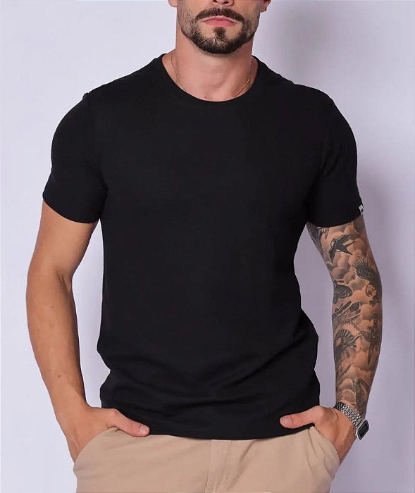 Camiseta Tricot Preta