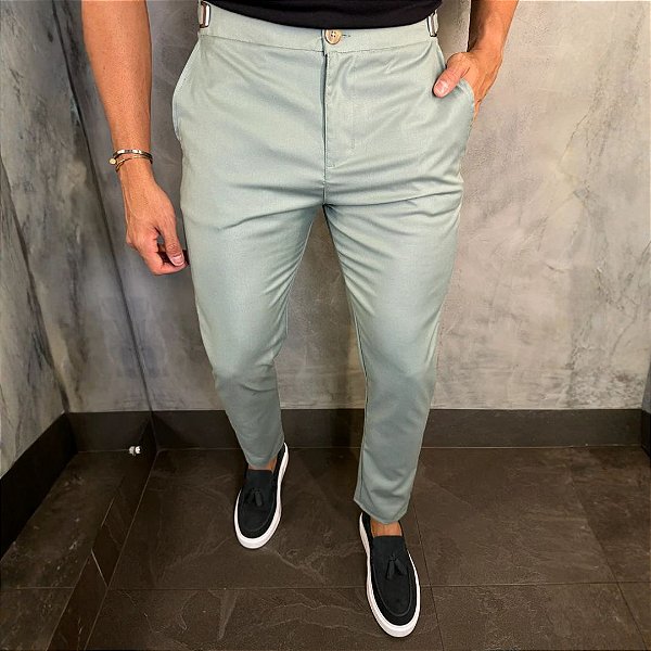 Calça Alfaiataria Firenze com ajuste Verde Menta