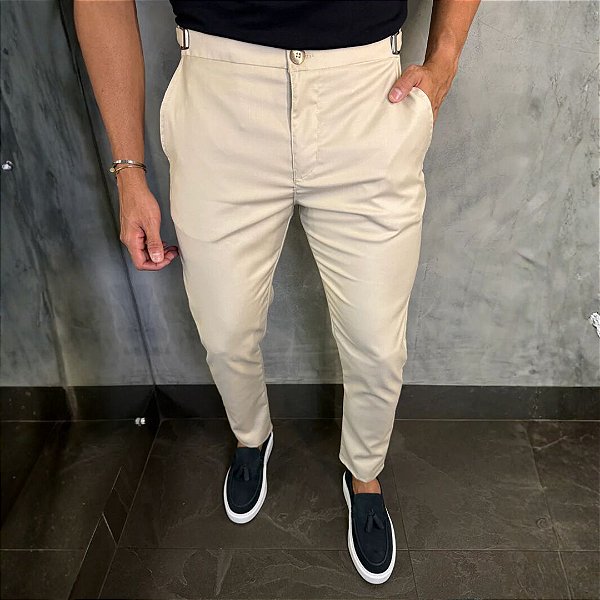 Calça Alfaiataria Firenze com ajuste Areia