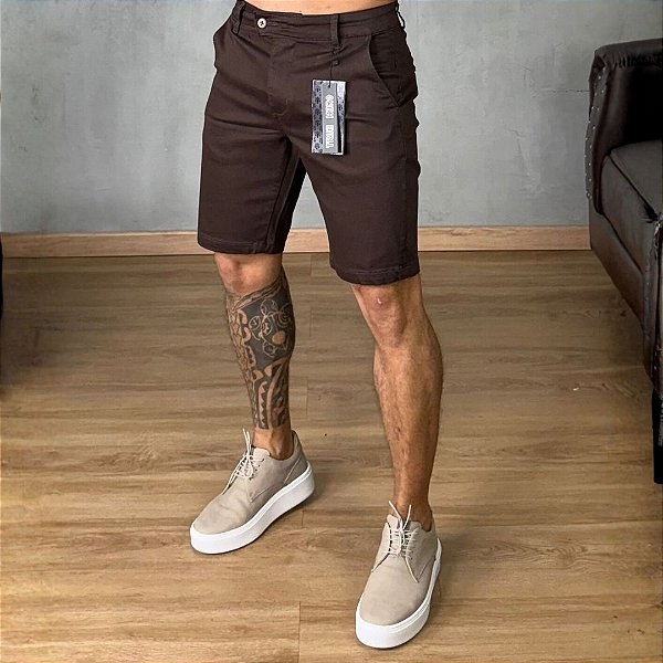 Bermuda Alfaiataria Marrom