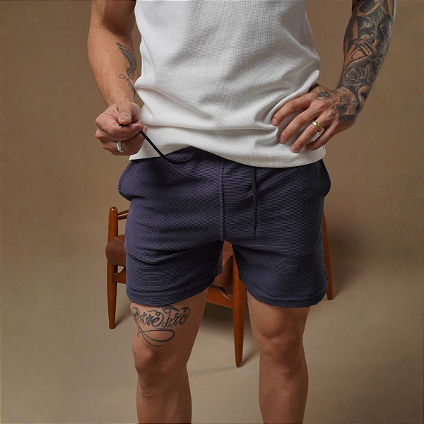 Bermuda Texture Azul Marinho