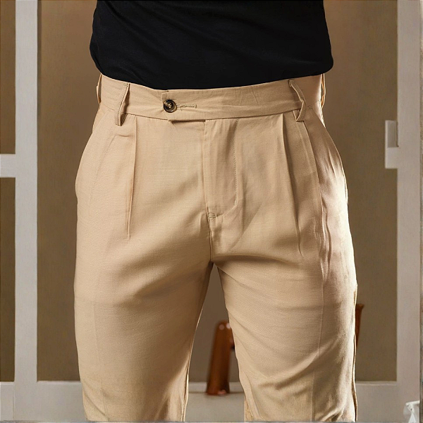 Calça alfaiataria Grécia Bege