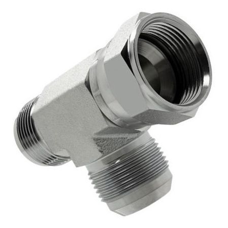 Tee Hidráulico Fêmea Giratória Lateral 7/16   Jic