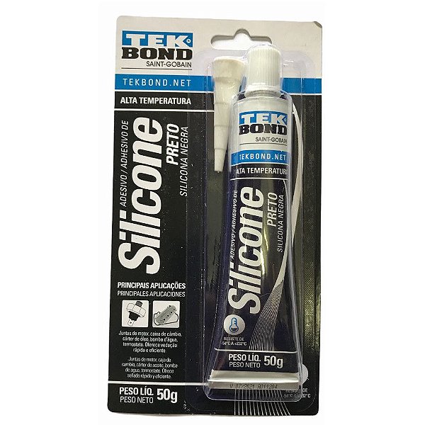 Cola Silicone Alta Temperatura Automotivo Tekbond 50g