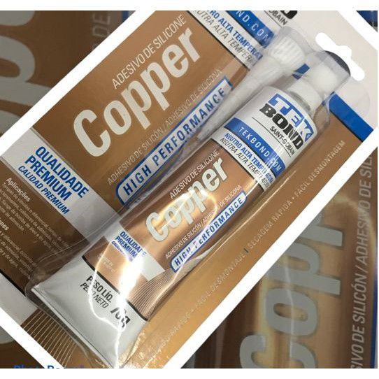 Cola Silicone Copper Alta Temperatura Automotivo Tekbond 70g