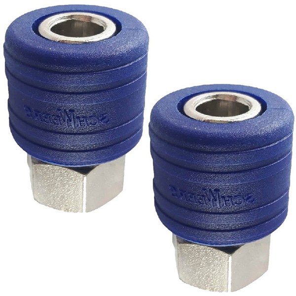 Engate Rápido Pneumático  1/4 Bsp Em Latão C/ 2und
