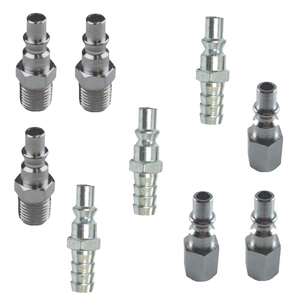 9 Pino Engate Rápido Pneumático 1/4 Compressor