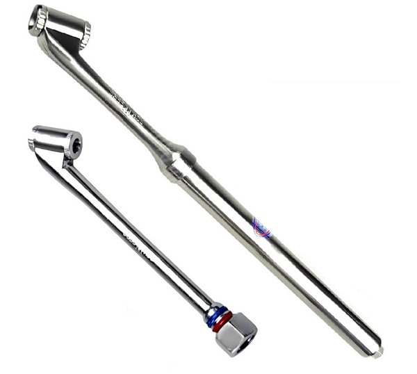 Kit Calibrador Vareta  Bico Duplo De Encher Pneus