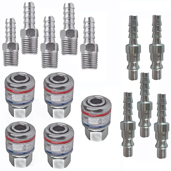 Kit Compressor  Espigão Engate Rápido E Pino Engate 1/4
