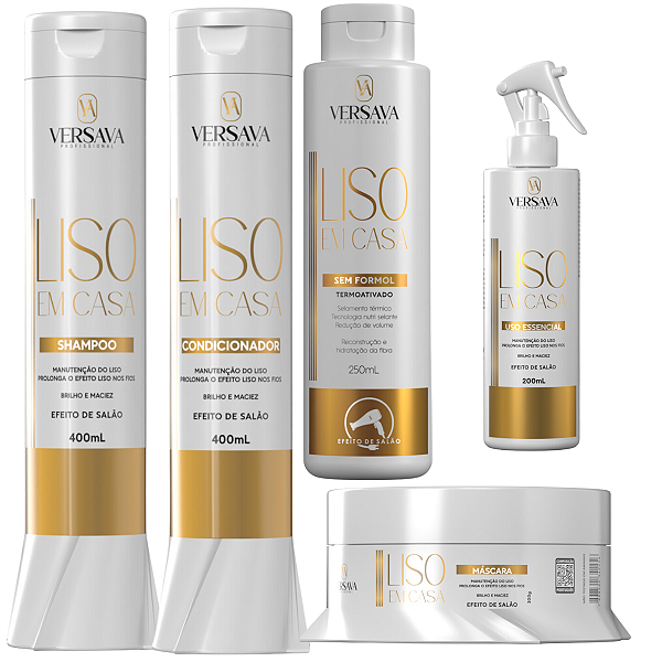 Kit liso em casa completo com escova progressiva