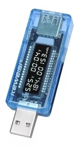 Voltímetro Portátil Digital Saída Usb Teste Tensão Amperagem