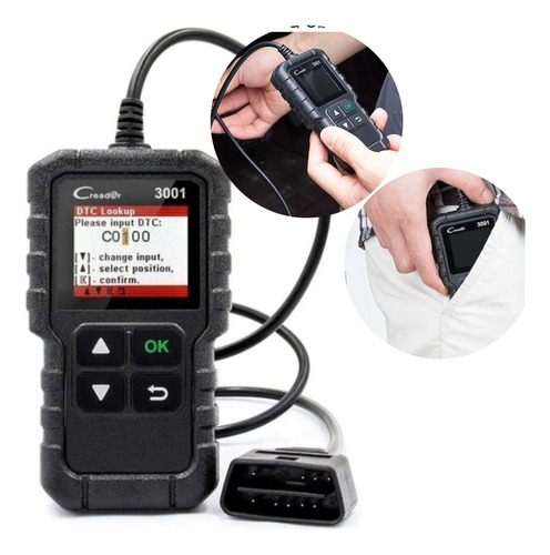 Scanner Automotivo Padrão OBD2 Modelo CR3001
