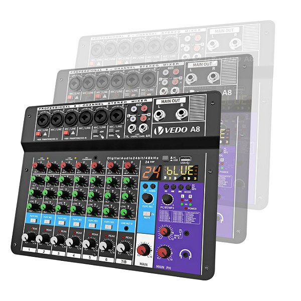 Mesa De Som A8 Áudio Usb Smart Conjunto Interface Externa