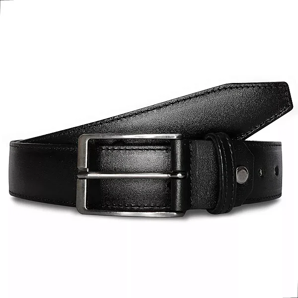 Cinto De Couro Slim Oldmoney Masculino Legítimo Preto
